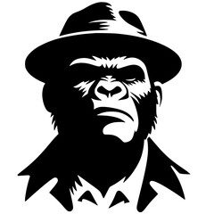 Mafia gorilla silhouette © Breck