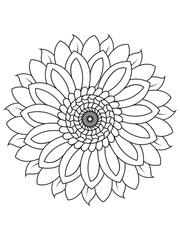 Flower mandala illustration. Oriental pattern, vintage