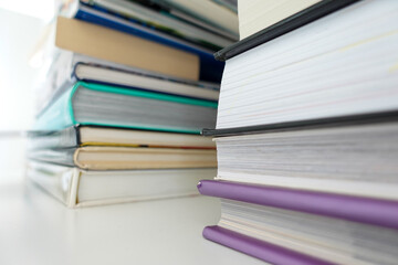 Stack of Books on White Surface