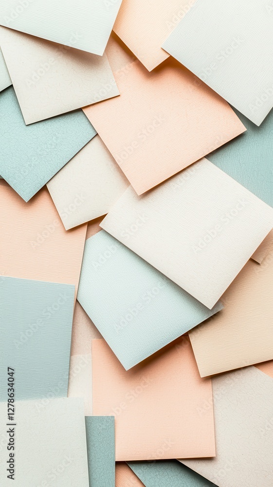 Aufkleber pastel colored paper textures background overlapping sheets abstract design