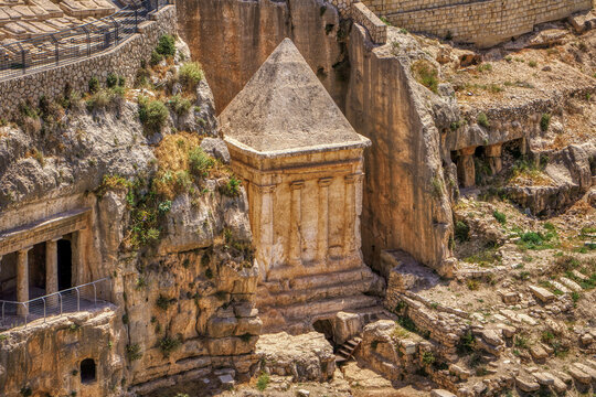 the ancient Tomb of Zechariah in Jerusalem
