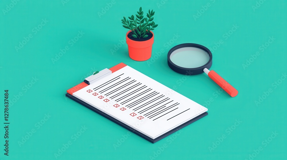 Aufkleber document review certification process office visual guide indoor step-by-step overview