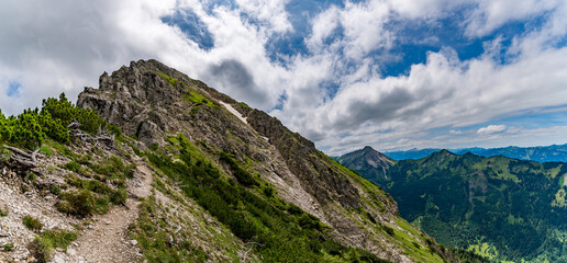 Breitenberg Summit View in Allgau with Dramatic Clouds and Scenic Landscape near Bad Hindelang