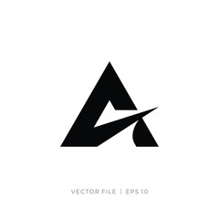 Fototapeta premium initial letter A abstract arrow way logo