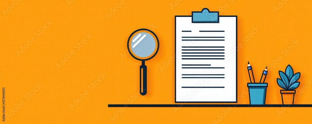 Poster conducting document review for quality assurance focusing on quality control in office environments