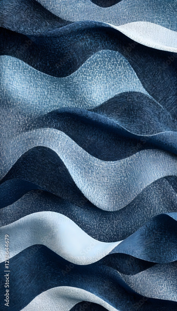 Poster abstract wavy fabric creates a mesmerizing textural background pattern