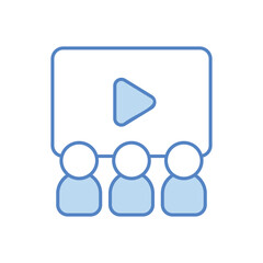 Watching Movies vector icon