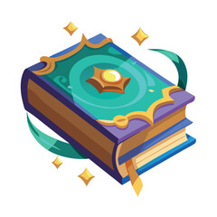 illustration-of-floating-spell-book-isolated-on-wh (3).eps