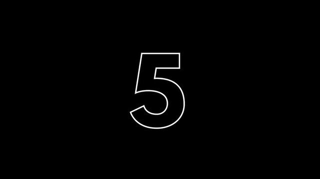 Countdown Number decreasing from 10 to 1. Number from 10 to 1 . Icon. Countdown number from 10 to 1. Glowing neon count down number animation 4k video.