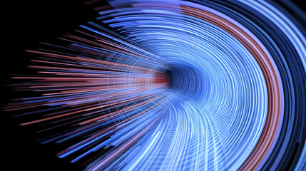 Abstract 3D Swirling Tunnel Illustration