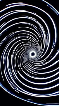 A hypnotic display of pulsating neon spirals stretches across the frame, shifting in intensity and rhythm. Abstract visuals, evoking energy, mystery, or digital aesthetic. Vertical video backgrounds
