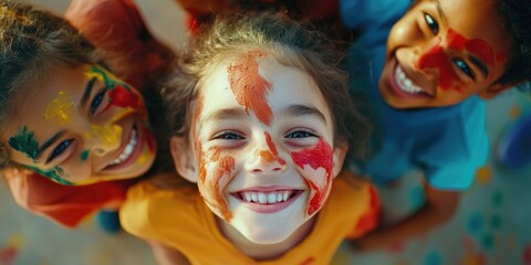 Kids with face paint