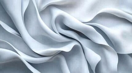 Obraz premium Abstract wallpaper featuring soft, flowing silky white waves with crisp textures and detailed highlights in stunning 4K quality