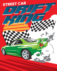Racing drift car street legal racing automobile