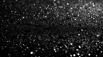 Sparkling Black Water Drops Background Texture