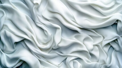 Obraz premium Abstract wallpaper with silky white waves flowing in harmony, each curve detailed in high-resolution 4K textures
