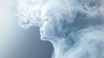 A smooth, light gray surface with soft, wispy lines, creating an airy and modern feel with ample room for text or other creative elements.