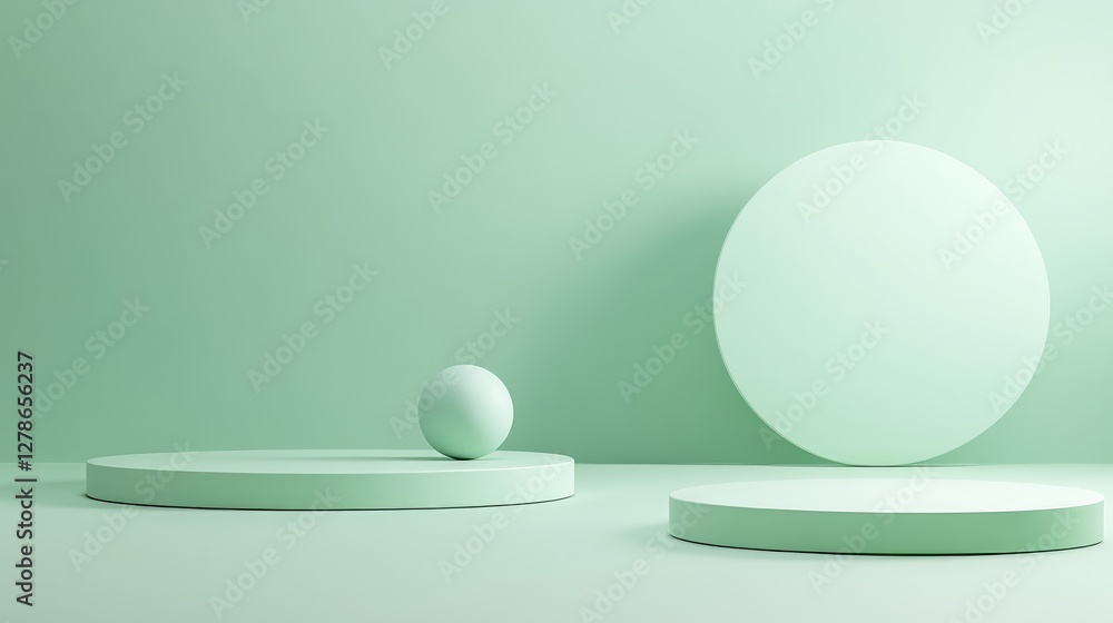 Poster a smooth, light green background with subtle gradients, perfect for showcasing design elements or co