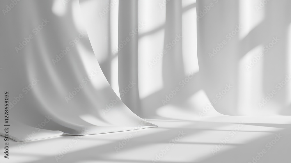 Poster a soft gray backdrop with light reflections, offering a subtle yet elegant background for product or