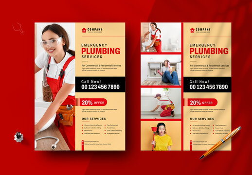 Plumbing Services Flyers Vol.09