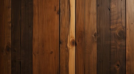 Obraz premium Rustic Dark Brown and Light Wood Planks Background Texture