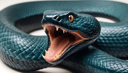 Close-up of a Striking Gaboon Viper, a Masterpiece of Nature's Design