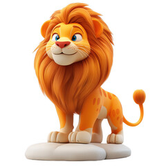 character lion animal isolated on transparent background