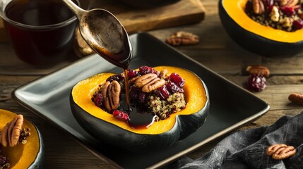 Gourmet Stuffed Acorn Squash with Quinoa and Pecans: A Flavorful Fall Dish