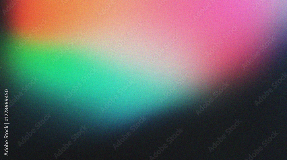 Wall mural abstract blue wavy gradient background with grain and noise texture for header poster banner backdro