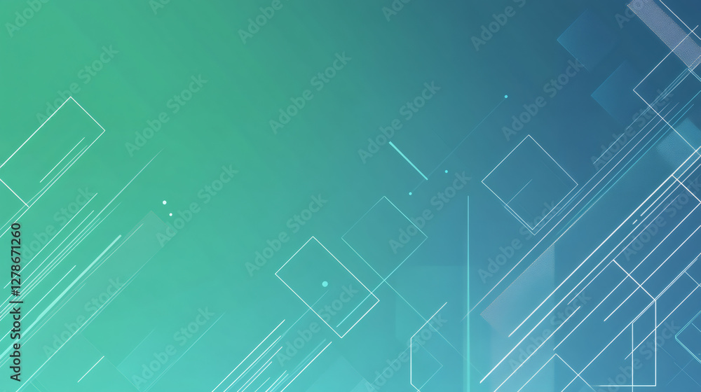 Poster Geometric shapes and lines blend seamlessly, creating a modern and abstract design, ideal for technology or futuristic themed projects