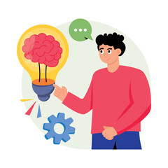 Think Concepts Style illustrations. EPS 10 File stock illustration