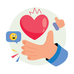 Respect Concepts Style illustrations. EPS 10 File stock illustration
