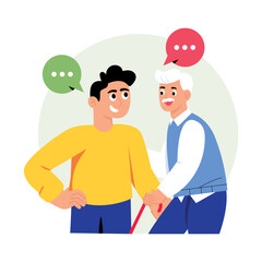 Obraz premium Companionship Concepts Style illustrations. EPS 10 File stock illustration