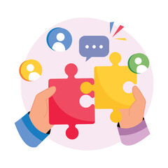 Puzzles Concepts Style illustrations. EPS 10 File stock illustration