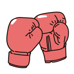 ボクシンググローブ_レッド_両手