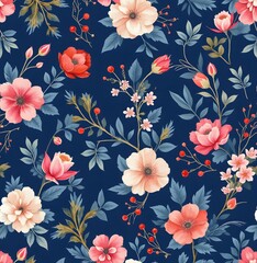 seamless pattern with flowers