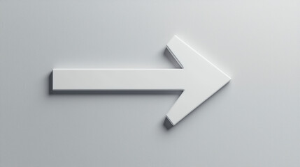 Direction shown on white simple, clean, and pointing way forward