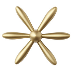Obraz premium Golden decorative object with a flower-like shape.