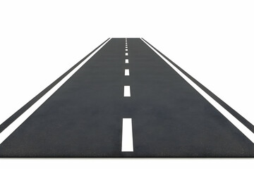 Asphalt Road 3D Illustration