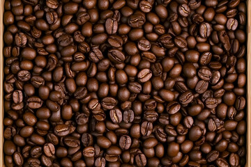Obraz premium Roasted Coffee Beans Background Image