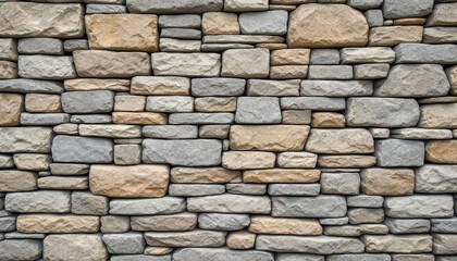 Solid stone wall with natural texture