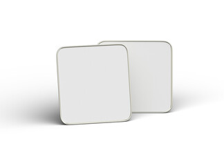 3d rendered image of a deep square food foil tray isolated on a transparent background