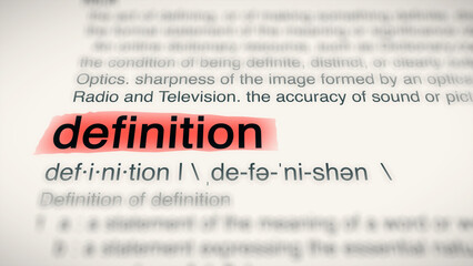 A close-up illustration of the word 