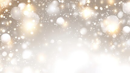 Soft Gray Background with Blurred Lights Creating a Dreamy and Ethereal Atmosphere for Design Projects