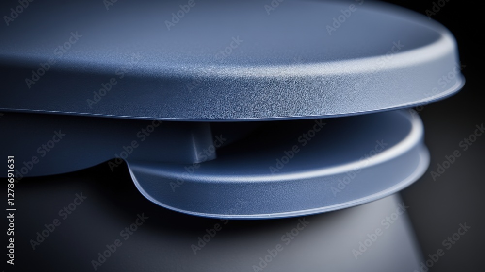 Poster close-up of smooth blue surface with glowing edges featuring lapis lazuli texture and elegant shape
