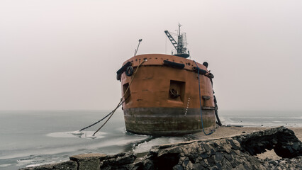 old ship ran aground in Ukraine