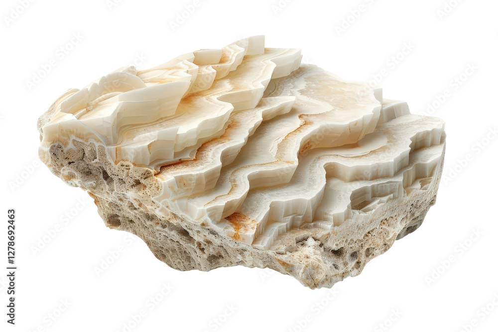 Poster natural layered alabaster stone with smooth texture and unique formations for artistic displays and 
