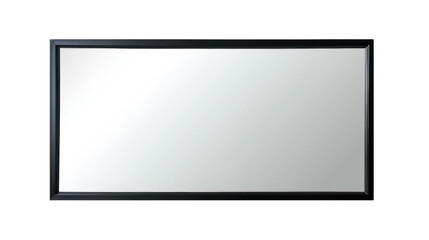 Large rectangular mirror with sleek black frame, perfect for modern decor
