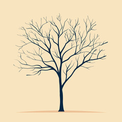 Solitary Bare Tree: A Symbol of Harmony and Simplicity