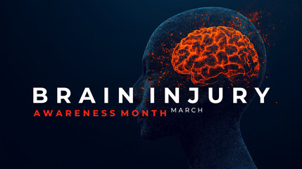 Brain Injury awareness month. Brain Injury concept.